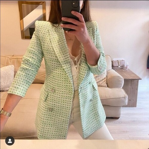 blazer verde zara