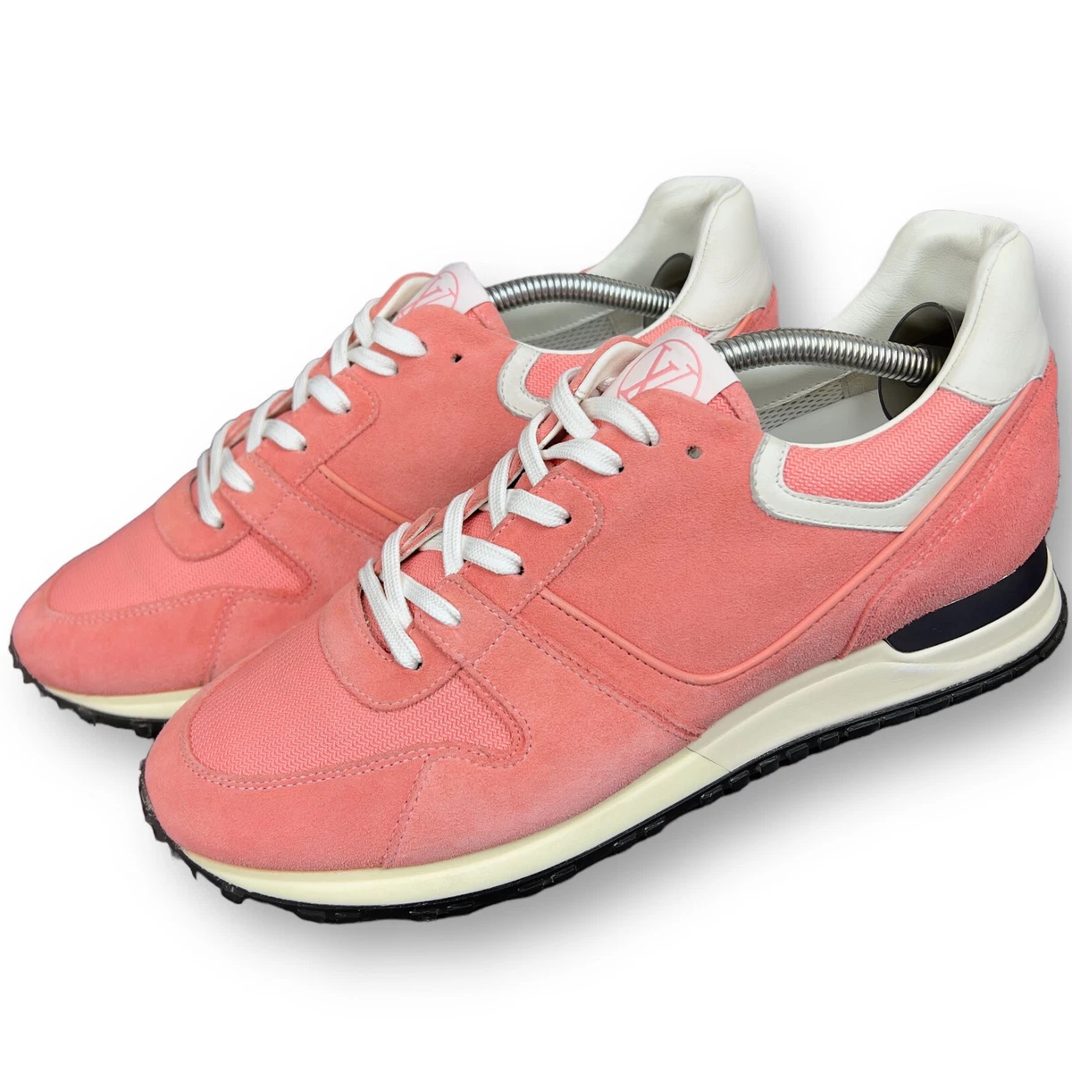 Louis Vuitton Run Away trainer pink suede mesh trim 6 UK or 9 US 39 EU  GO1115