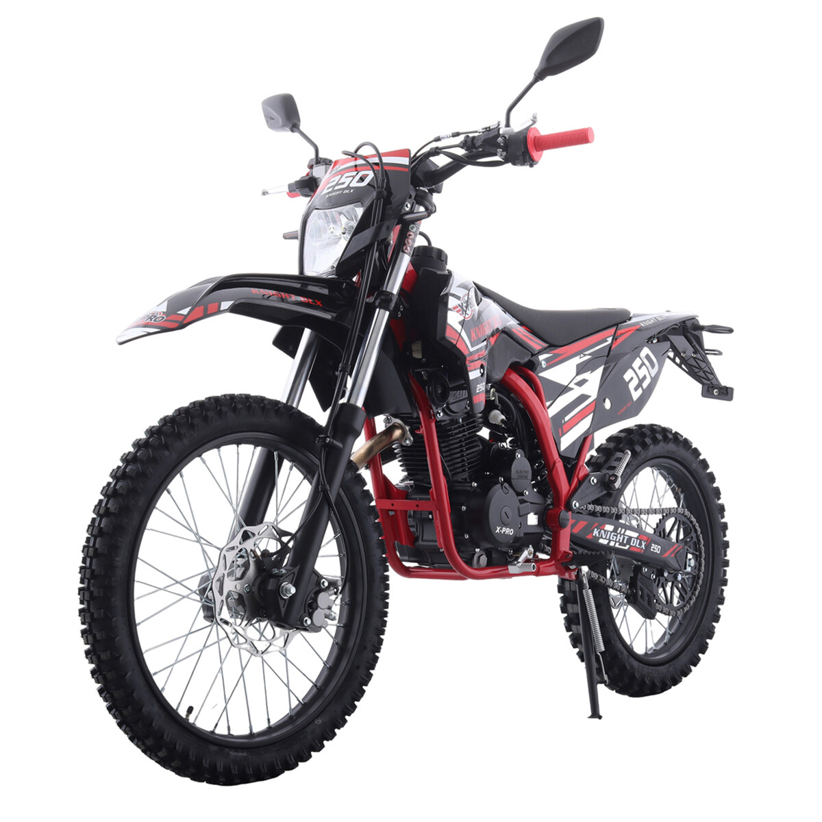 X-PRO Knight DLX 250 Dirt Bike with All Lights, 5-Speed Manual