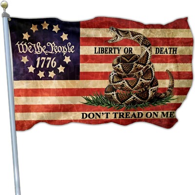 Dont Tread on Me Flag We The People 1776 American Flags for Outside 3x5 Doubl...