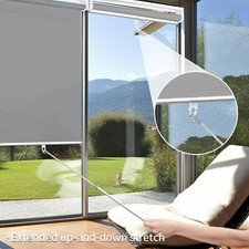Cordless Fade Resistant Exterior Roller Shade Grey 42in. W x 72in L Room Darken