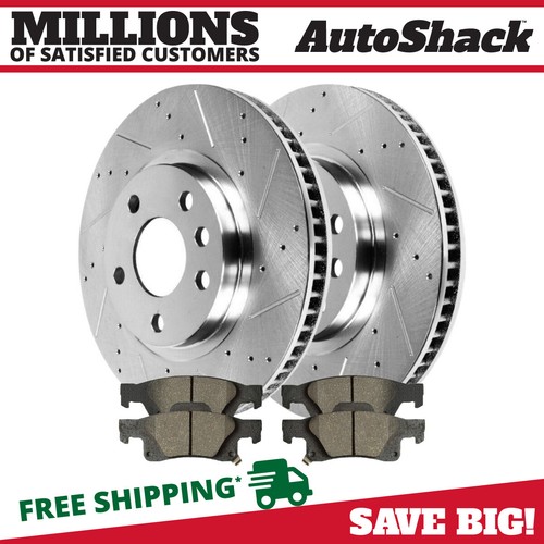 Rear Drilled Brake Rotors & Pads for Jeep Grand Cherokee WK Dodge