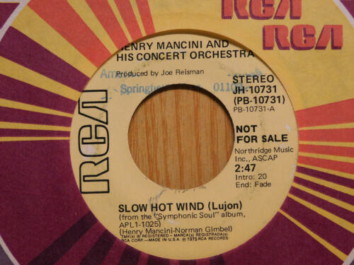 Henry Mancini His Concert Orchester luftiger Soul Jazz Funk 45 langsamer heißer Wind Cinch