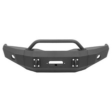 Black Steel Front Bumper W Push Bar Powder Coated For Ford F150 F-150 2015-2017 Black Steel Front Bumper W Push Bar Powder Coated For Ford F150 F-150 2015-2017