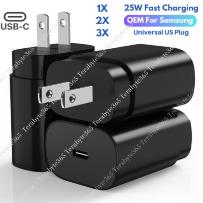 PD 25W For Samsung Charger Type C Super Fast Charging Adapter Android Phone Cube