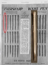  World's First Working Silver Wahl Eversharp Holder, USA 1920 Pencil