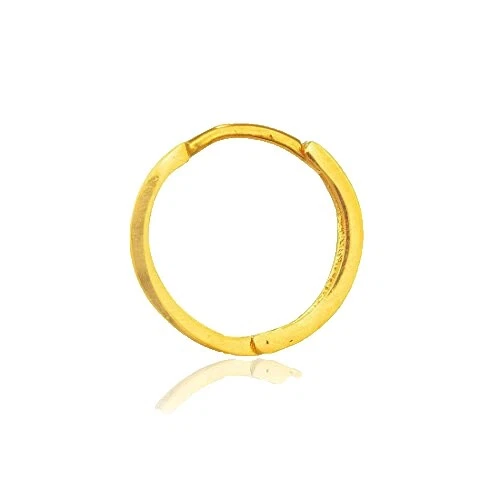 14k Yellow Gold Hoop Earrings for Men