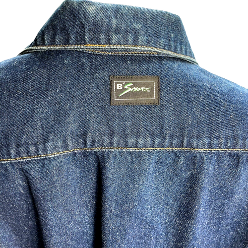 Vintage Smarter Clothing Denim Coverall Jacket Size XL Zip front Chest pockets - Picture 11 of 12