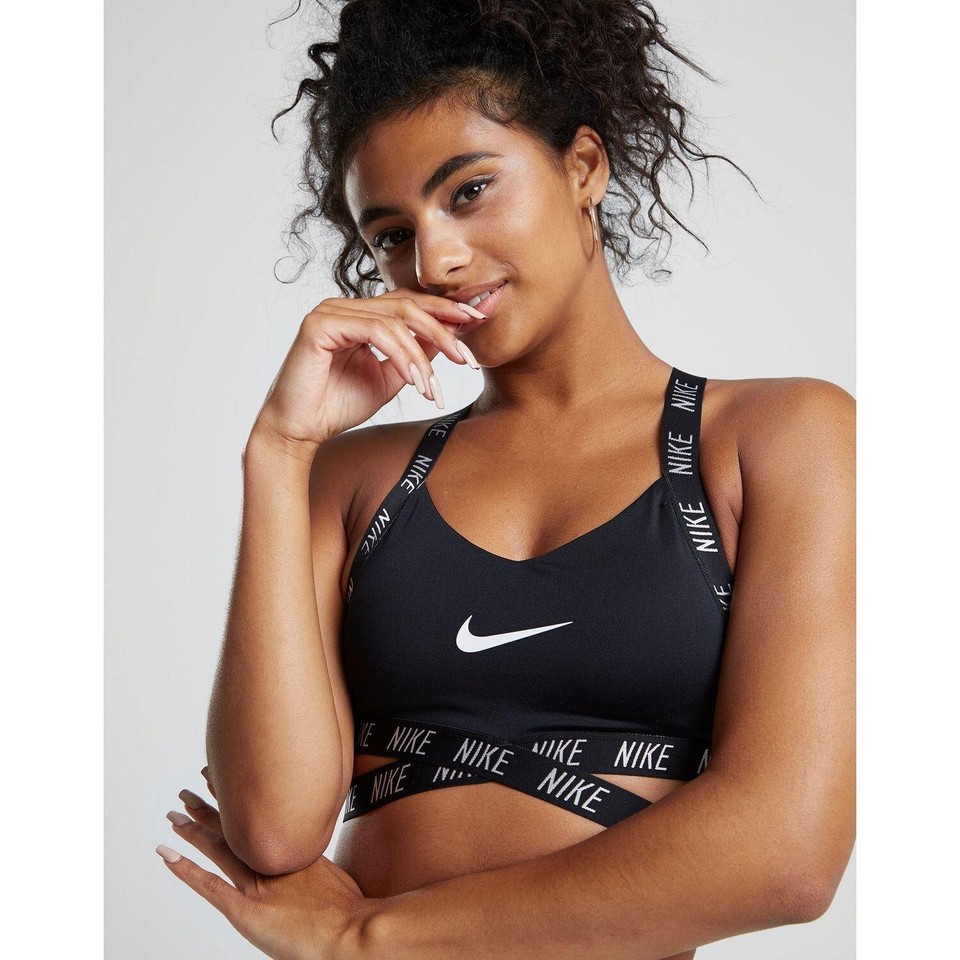 Nike indy criss cross straps Sports bra Small Black and white Women's