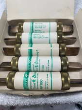 Box of 5 NOS Gould Shawmut Time Delay Renewable Fuse RF100 Amp 250 VAC