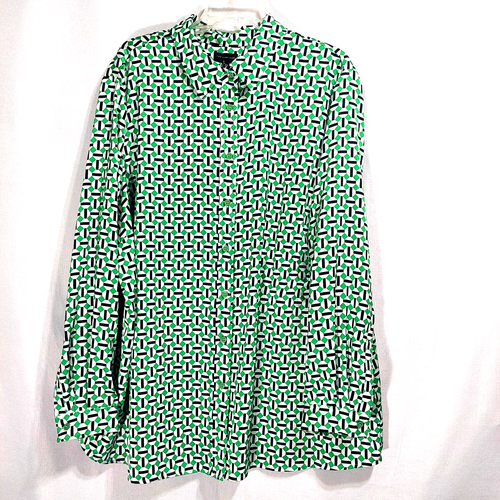 The Limited Womens 2X Button Up Tunic Blouse Long Sleeve Collar Polyster NEW