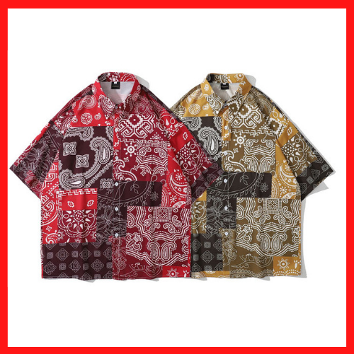 Stylish Bandana Paisley Short Sleeve 