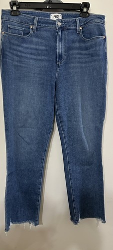 Jeans da donna Cindy Paige taglia 33 con orlo distrutto rialzati blu alla caviglia nuovi senza etichette - Foto 2 di 9