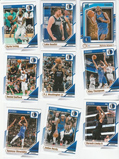 DALLAS MAVERICKS 2024-25 DONRUSS COMPLETE TEAM SET  (9) LUKA KYRIE AJINCA RC