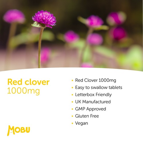 Red Clover 1000mg 120 Tablets Menopause Hot Flushes Hormone Balance