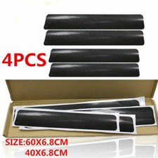 Black Carbon Fiber Scuff Plate Door Sill Cover Panel Step Protector Guard 4pcs Black Carbon Fiber Scuff Plate Door Sill Cover Panel Step Protector Guard 4pcs