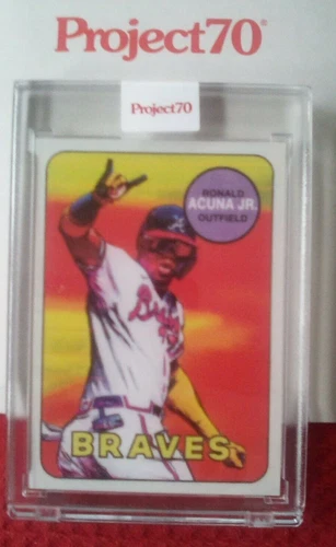 2021 Topps Project 70 Ronald Acuna Jr by Matt McCormick card #821. nrmt-mt