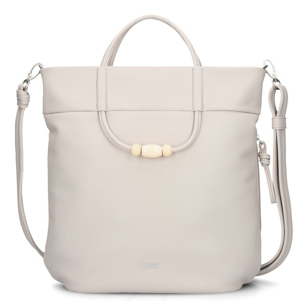 Zwei Perla PE120 Schultertasche Handtasche Tasche Cappuccino Taupe Neu-image