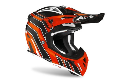 Avaar32xs - Off Road, Cross, Airoh Aviator Ace Art Orange Gloss Helmet T...