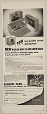 1951 Print Ad Kodascope Pageant Sound Projector Multi Speakers Rochester,NY
