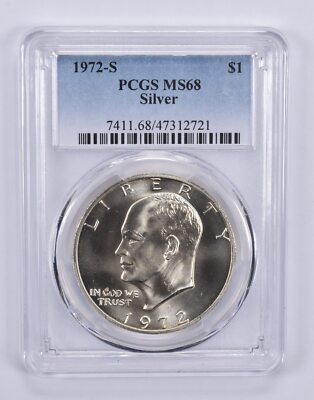 1972-S Eisenhower Dollar Ike Silver MS68 PCGS Blue Label | eBay