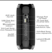 TG Bluetooth Speaker Wireless Waterproof Outdoor Stereo Bass USB/TF/FM Radio