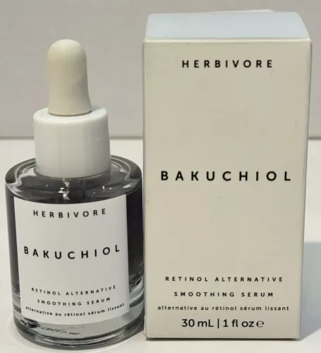Herbivore Bakuchiol Retinol Alternative Smoothing Serum 1oz Dropper Bottle NEW