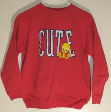 Vintage Warner Brothers Branded Tweety Cute Sweatshirt Kids Size Extra Large XL