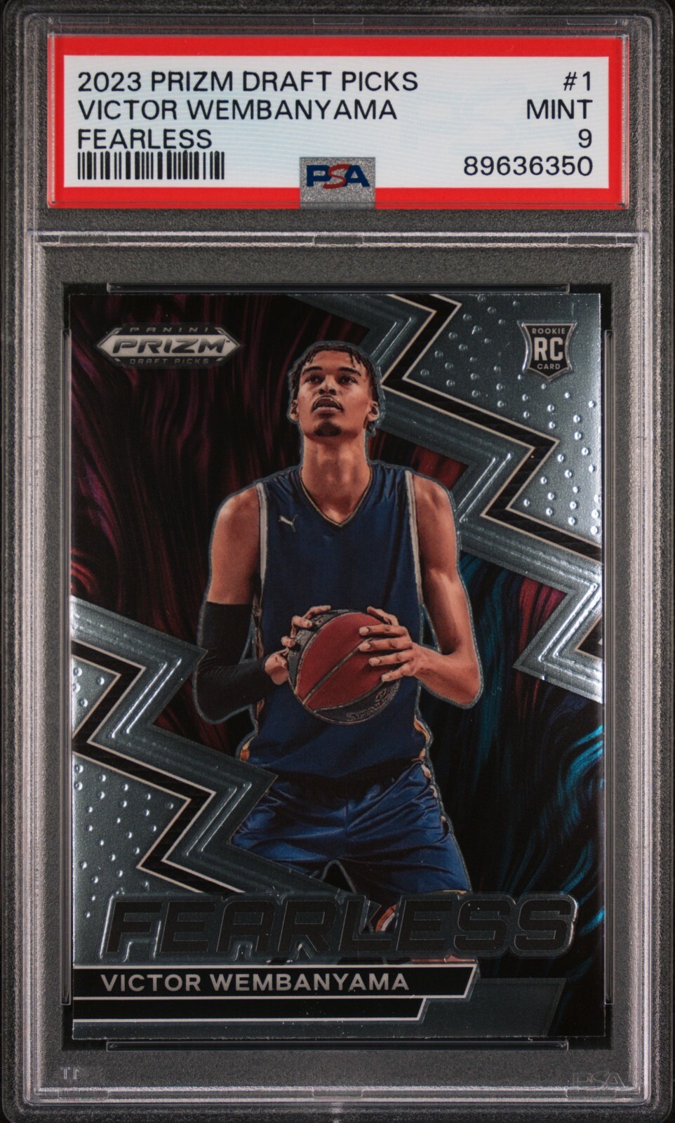 2023 Prizm Draft Fearless 1 Victor Wembanyama Rookie PSA 9