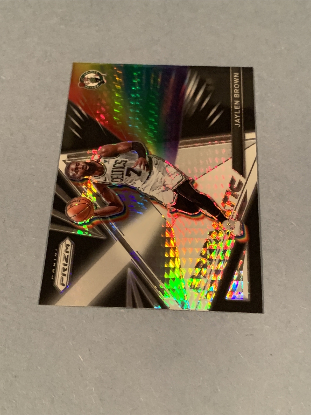 2021-22 Panini Prizm Jaylen Brown Hyper Prizmatic Insert SP #16 Boston Celtics