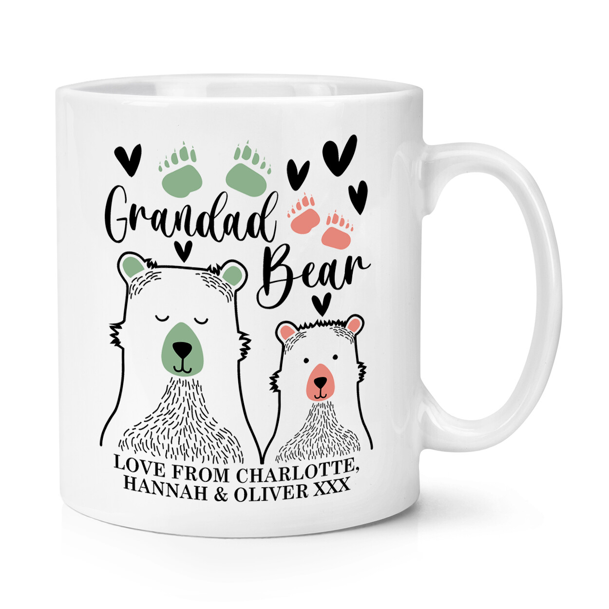 Personalised Grandad Bear 10oz Mug Cup Dad Fathers Day Love Birthday