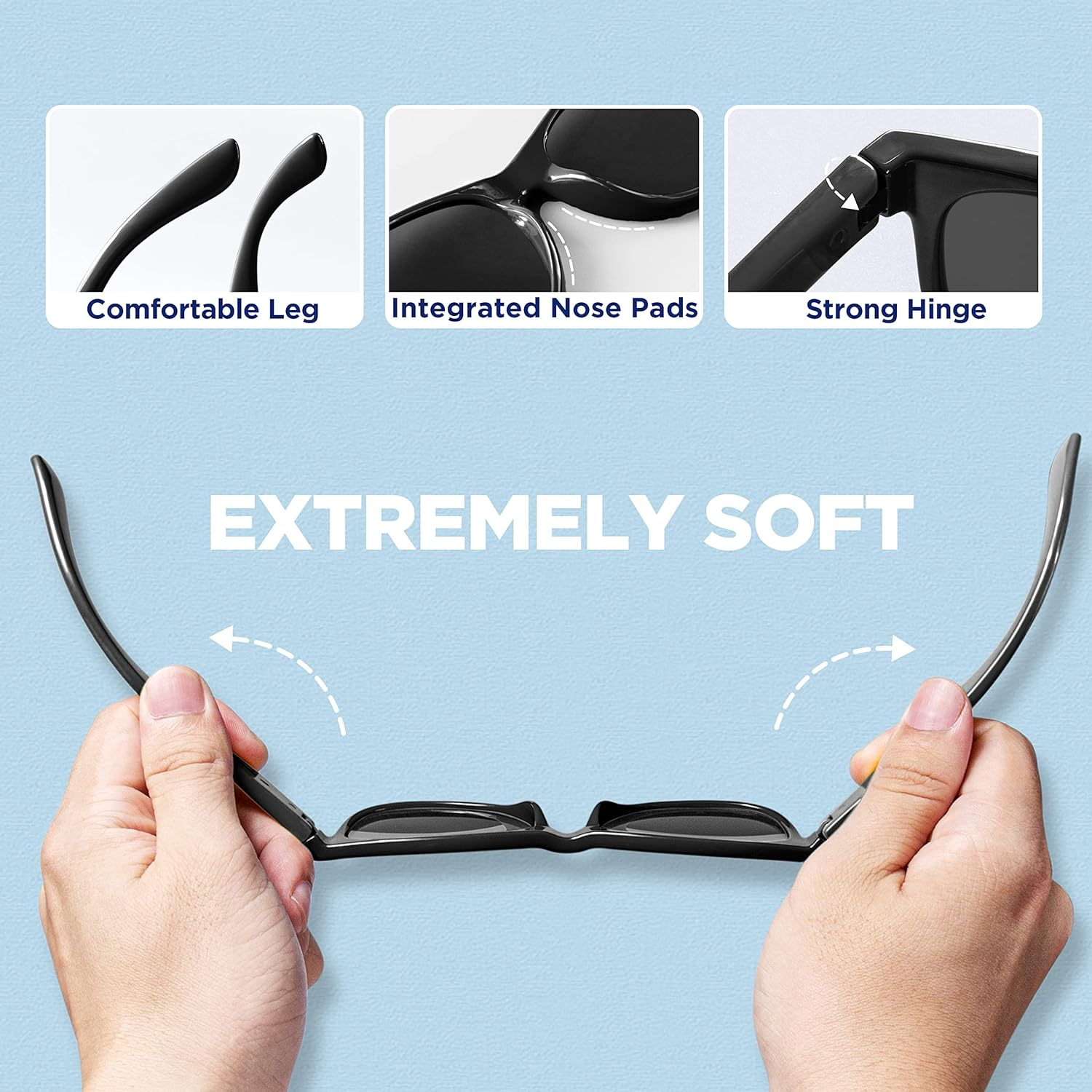 Kids Sunglasses Polarized UV Protection Flexible Rubber Glasses Shades with S...