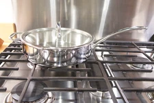 Calphalon 143 Tri Ply Stainless Steel 3 QT 2.8 L Saucepan With Glass Lid