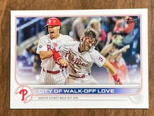 City of Walk-Off Love 2022 TOPPS SERIES 1 Base #321 Phillies Bryce Harper 🔥