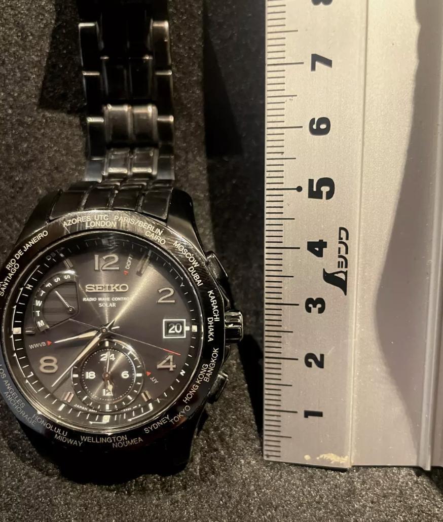 Seiko Brightz World Time SAGA009 Black Watch 8B53-0AC0 Used Seiko Brightz World Time SAGA009 Black Watch 8B53-0AC0 Used