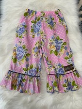 MATILDA JANE CLOTHING GIRL HOTLINE ENVY RUFFLES PANTS 2 GREEN PINK