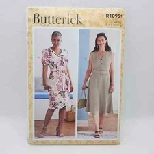 Butterick B6809 Misses' Button Front Dress Sewing Pattern Size 14-22 SLEEVE VARY