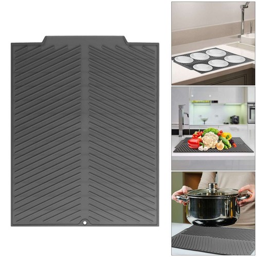 Dish Racks With Drain Board Silicone Dish Drying Mat - 16x12 Inch