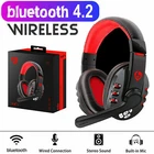 Bluetooth Wireless Gaming Headset Headphone With Mic for iPhone iPad PC