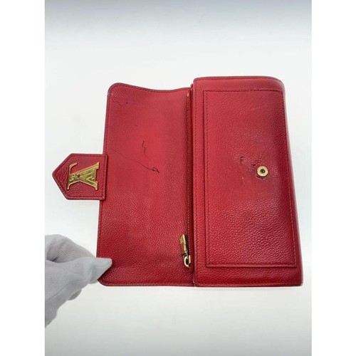 Echte Louis Vuitton Rock Me Portefeuille lange Geldbörse M61277 Leder rot gold LV - Bild 3 von 9