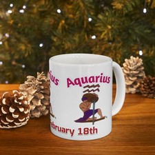 Mog's Ceramic Mug, (11oz, 15oz)    Aquarius Astrology Sign