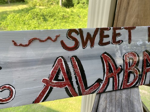 Alabama Sign - Rustic Hand Painted Wood Sign - Sweet Home Alabama Roll tide - Picture 3 of 6