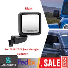 Right Side Rear Mirror for Jeep Wrangler Gladiator 18-21 Passenger Side Mirror