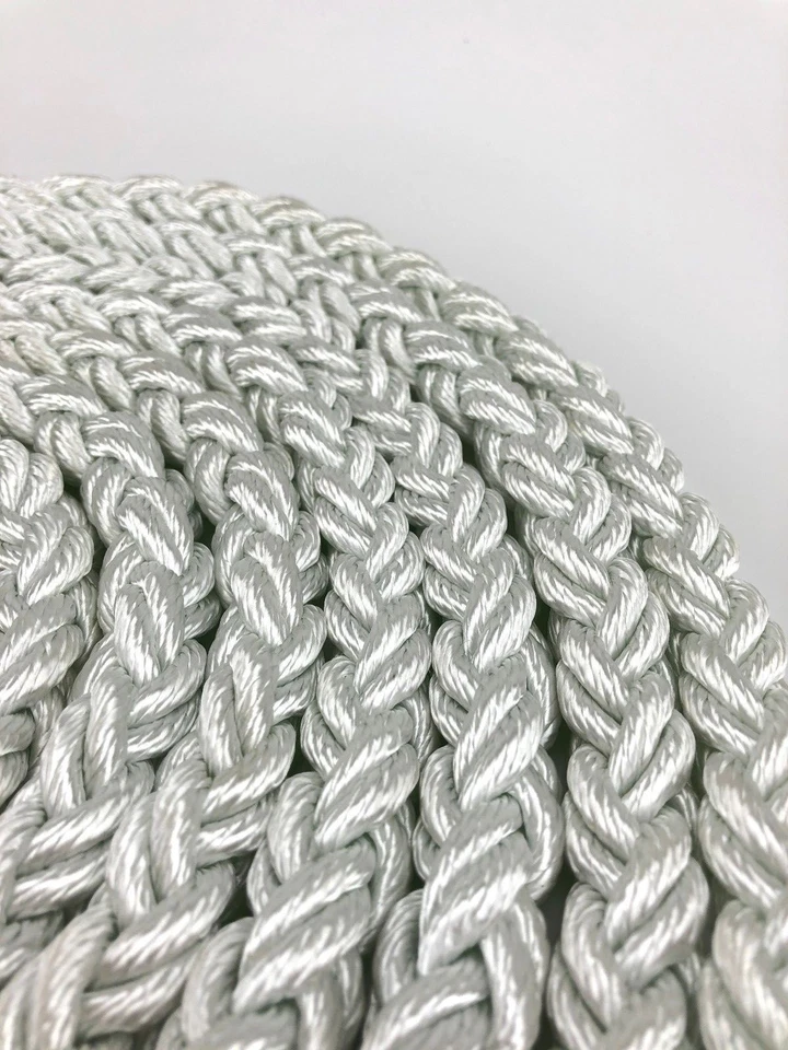 2 x 15 Metres Of 14mm White 8 Strand Nylon Mooring Ropes Lines Sailing Boats - Image 4 of 4