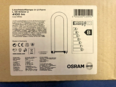 OSRAM LUMILUX Leuchtstofflampe L-58W/640 U-Form Länge 765mm T8 COOL WHITE