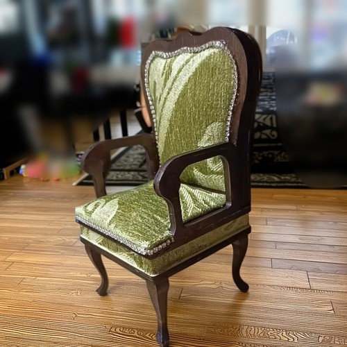 1/6 Scale Dolls House Miniatures Green Furniture Unfinished Single Sofa Vintage* - Picture 13 of 16