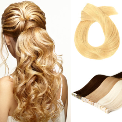Tape In / On 100% Echthaar Remy Hair Extensions Haarverlängerung 2,5g / Tresse