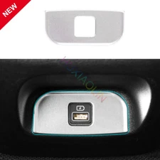 For Hyundai Sonata 2020-23 Silver Car Steels Rear USB Socket Switch Cover Trim