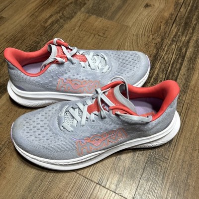 HOKA Mach 6 Gray Pale Dusk Trainer Sneakers Women s Sz 7.5