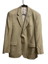 Polo University Club Ralph Lauren Men  s Tan Silk Wool Blazer SZ 40R